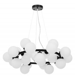 Lampadario a sfere metallo nero 25 punti luce