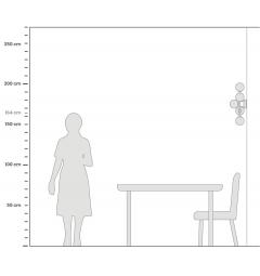 lampada da parete moderna 5 sfere proporzioni