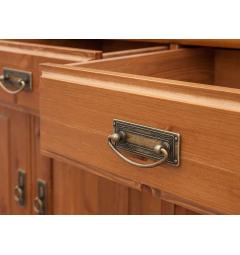 madia legno massello miele maniglie anticate shabby