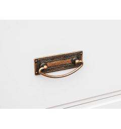 armadio shabby 4 ante bianco cappello miele legno massello maniglie anticate