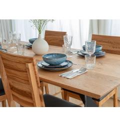 Tavolo design moderno rovere massello gambe a X in metallo 100X200 CASERTA