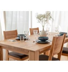 Tavolo rettangolare 100x200 rovere massello naturale scortecciato