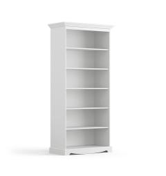 Libreria shabby chic pino massello bianco