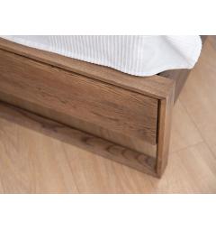 Letto due piazze in legno naturale di rovere affumicato 160 x 200