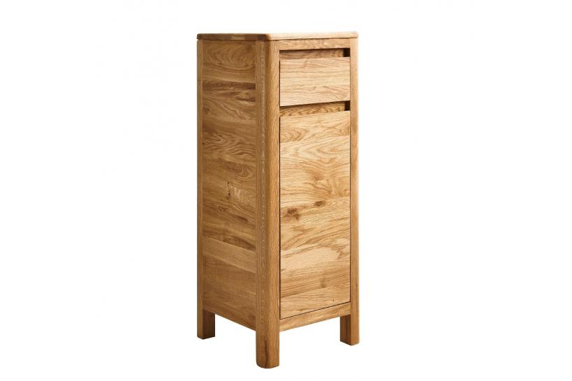 Cassettiera moderna in rovere naturale massello oliato