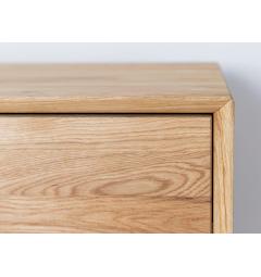 Comò 4 cassetti in legno naturale massello di rovere moderno