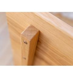 Mobile porta TV legno massello di rovere oliato illuminazione LED