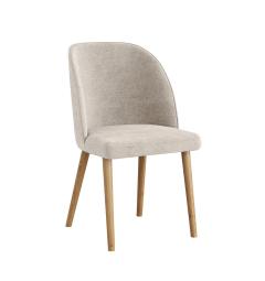 Sedia imbottita beige con gambe in faggio OLBIA