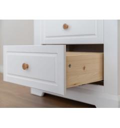 guardaroba pino massello bianco e naturale 2 cassetti shabby country