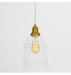 Lampada a sospensione moderna ottone e vetro trasparente MOLETTI D20