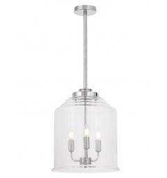 Lampadario a sospensione moderno cromato e vetro a bollicine  RALTON W3
