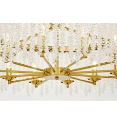 Lampadario ottone moderno con cristalli BALMENA D80