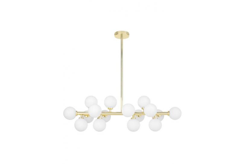 Lampadario a sfera con asta dorata PETRICA W16
