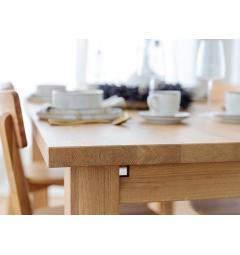 Tavolo allungabile rettangolare in rovere massello naturale da 90x180 a 90x270 cm GROSSI
