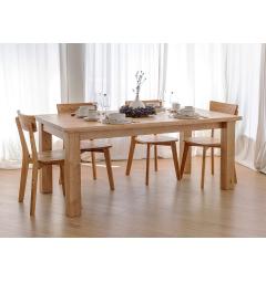 Tavolo allungabile rettangolare in rovere massello oliato da 90x180 a 90x270 cm GROSSI