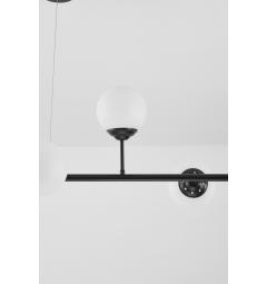 Lampadario a sospensione nero 2 attacchi a soffitto 6 sfere FINO W6