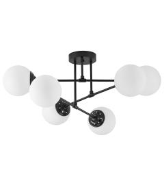 Lampada da soffitto moderna nera 6 punti luce a sfera FINO W6
