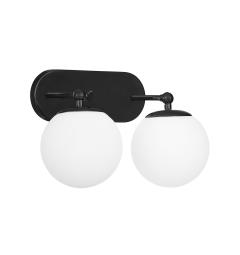 Lampada da parete con sfere in vetro bianco