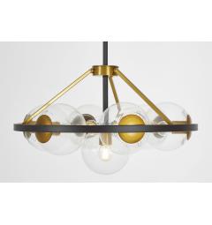 Lampada con struttura circolare e paralumi all'interno