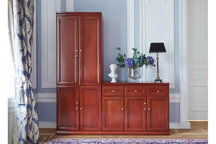Armadio alto 2 ante chiuse per ufficio stile classico PRESTIGE C720B