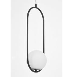 Lampada a sospensione con struttura in metallo nero