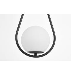 Particolare paralume in vetro bianco lampada a sospensione