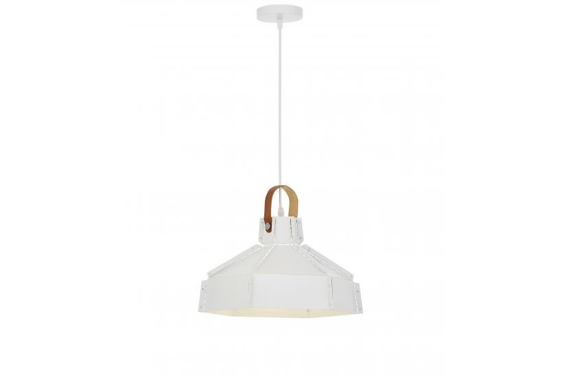 Lampadario a sospensione in metallo bianco