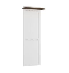 Appendiabiti shabby country bicolore bianco tabacco pino massello