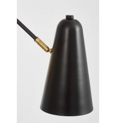 Paralume a forma di cono in metallo nero applique