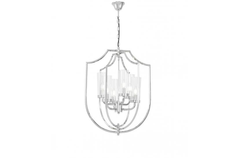 Lampadario in metallo cromato