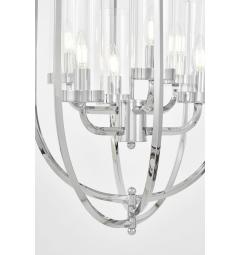 Lampadario decorativo in metallo cromato