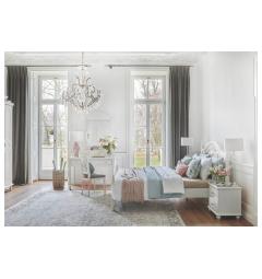 Letto 1 piazza e mezza in legno bianco provenzale bianco 140x200 Princess 886