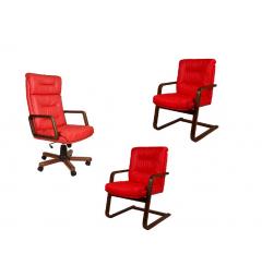 Set 3 poltrone ufficio dirigenziale+sedie ospiti SUPRA