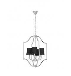 Lampadario a sospensione moderno nero e cromato ORLANDO W4