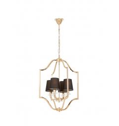 Lampadario a sospensione moderno nero e dorato ORLANDO W4