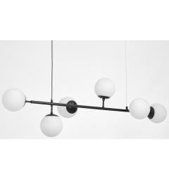 Lampadario a sfera in vetro bianco nero CEREDO W6