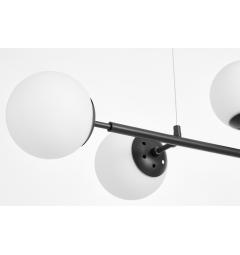 Lampadario a sfera in vetro bianco nero CEREDO W6