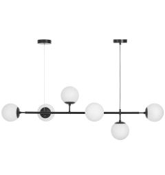 Lampadario a sfera in vetro bianco nero CEREDO W6