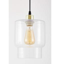 Lampada a sfera trasparente metallo oro