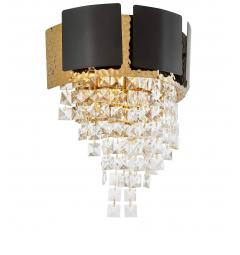 Lampada da parete in metallo oro e nero MOLINA W2 - Arrediorg