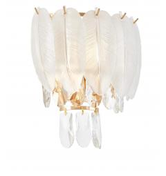Lampada da parete in metallo oro e bianco CAVALINI W2 - Arrediorg