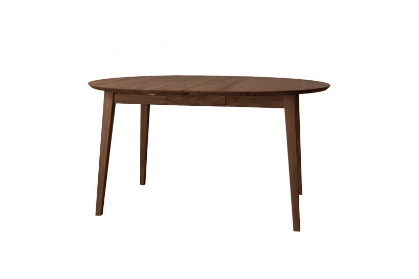 Tavolo rotondo allungabile  in rovere massello tabacco da 90 cm a 140 cm Orbetello