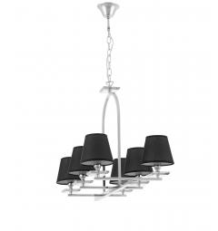 Lampadario a sospensione LIMERA cromo e nero - Arrediorg
