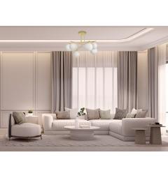 Lampadario design moderno LEDO W6 in metallo oro - Arrediorg