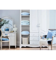 Armadio stile provenzale 3 ante legno bianco Princess 806