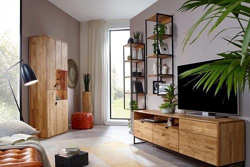 Librerie e vetrine in legno massello naturale