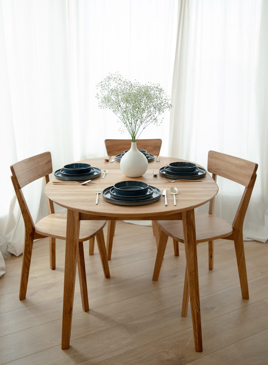 tavolo rotondo allungabile rovere massello scortecciato tavolo da pranzo rotondo allungabile rovere massello naturale 6 posti