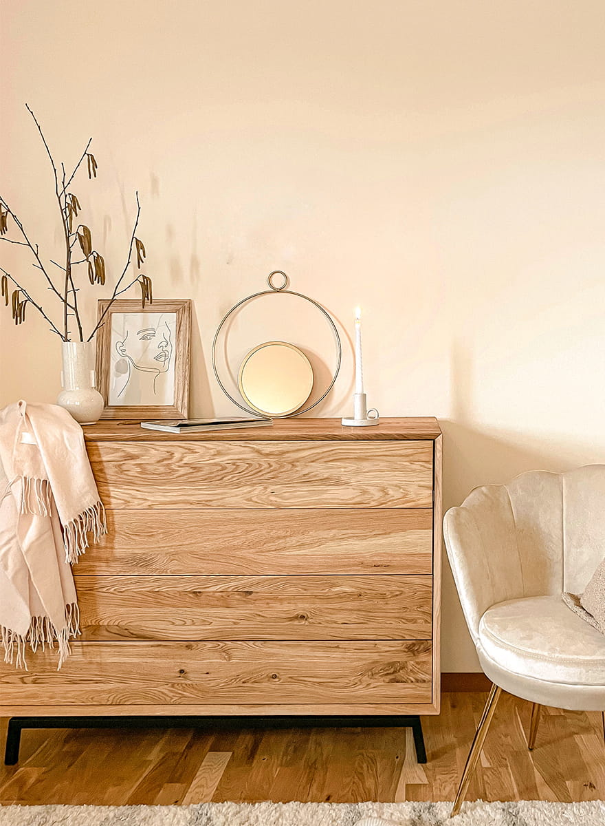 cassettone legno naturale massello oliato moderno comò legno naturale moderno rovere massello oliato