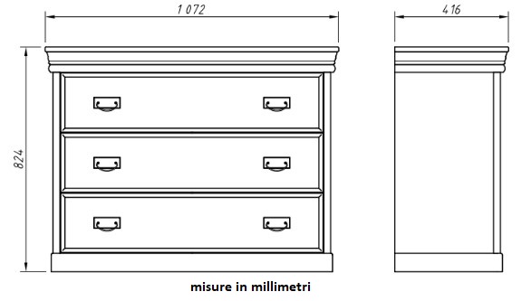 cassettone legno massello shabby toscano 3 cassetti cassettiera shabby bianca 3 cassetti legno massello