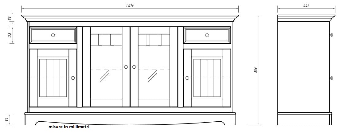 credenza vetrina shabby chic bianca top rovere credenza con ante a vetri bianca e rovere shabby chic pino massello